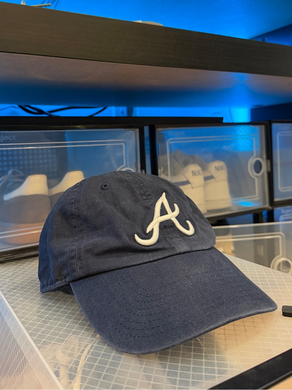 '47 Clean Up Navy Atlanta Braves Baseball Cap